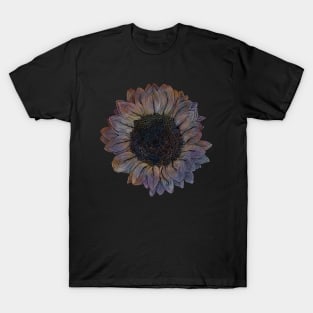 Linework Pastel Sunflower Drawing T-Shirt